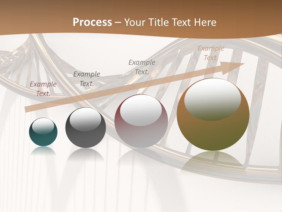 Dna Structure Model On White Surface PowerPoint Template