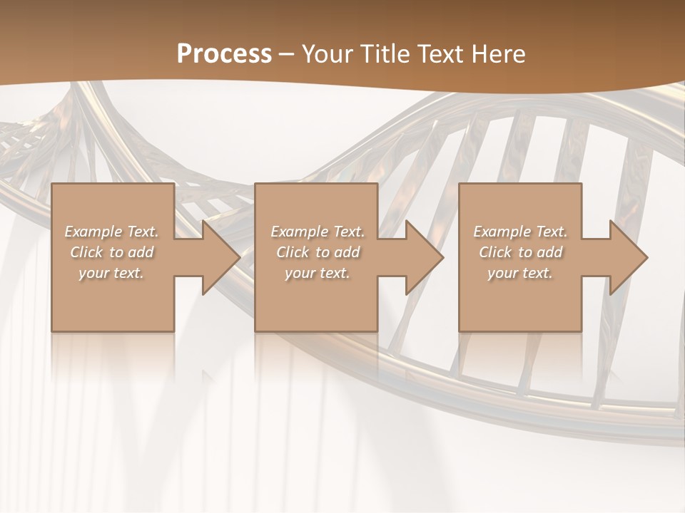 Dna Structure Model On White Surface PowerPoint Template