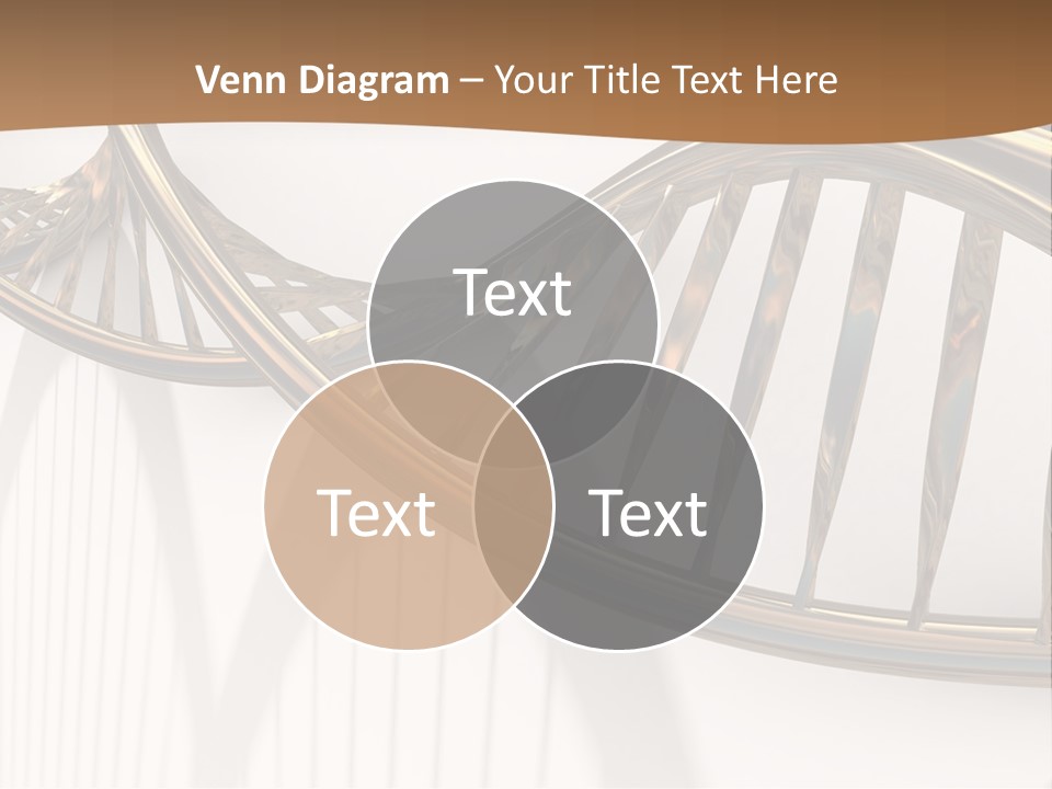 Dna Structure Model On White Surface PowerPoint Template