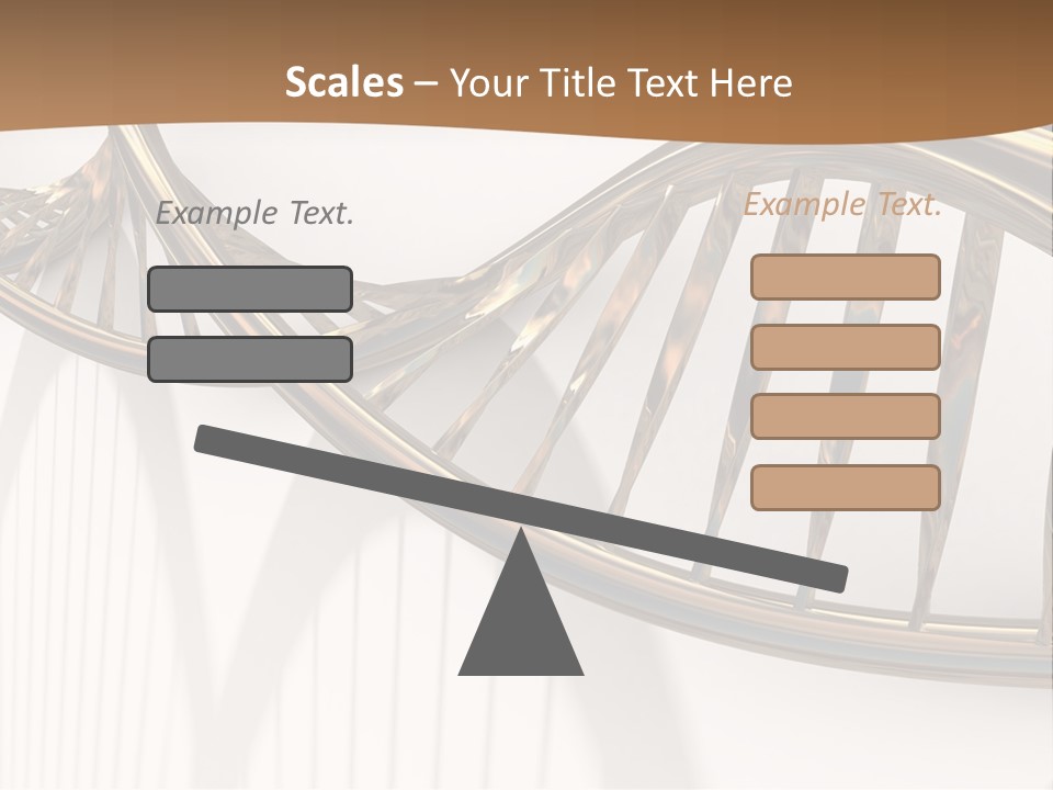 Dna Structure Model On White Surface PowerPoint Template