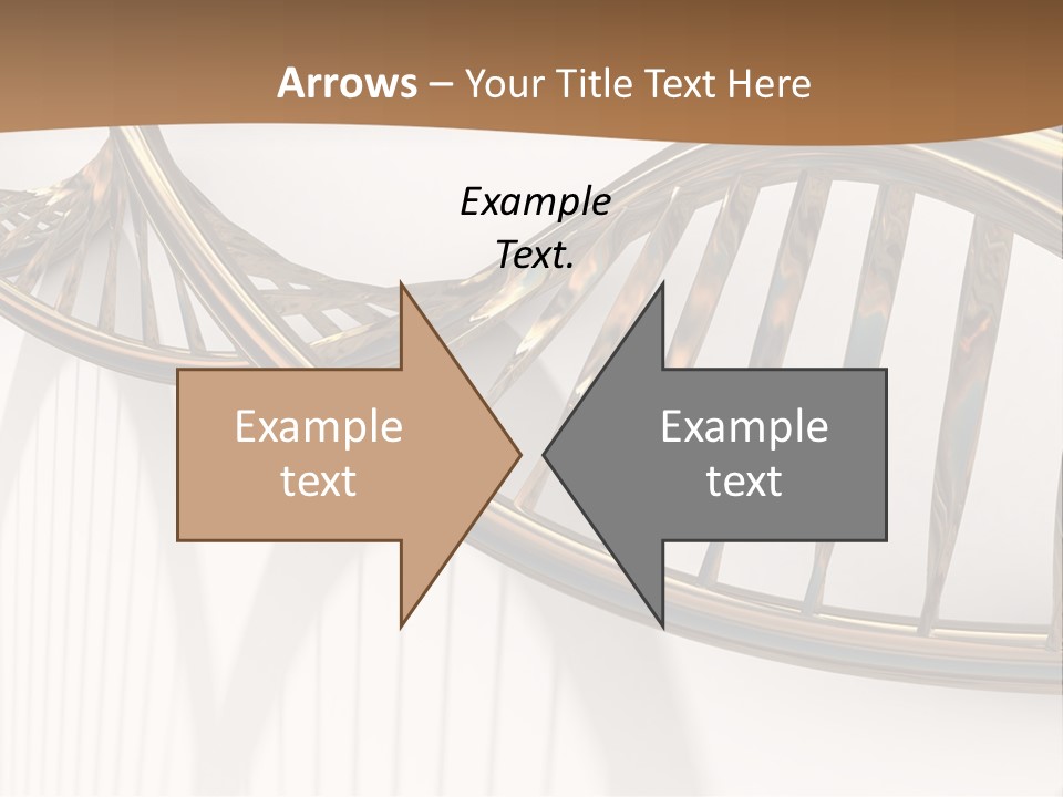 Dna Structure Model On White Surface PowerPoint Template