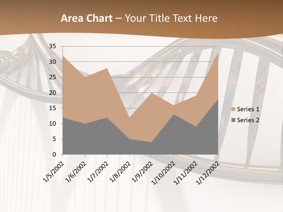 Dna Structure Model On White Surface PowerPoint Template