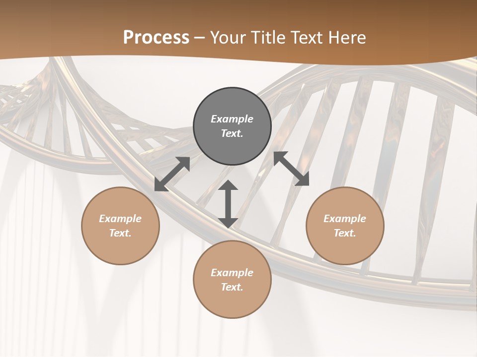 Dna Structure Model On White Surface PowerPoint Template