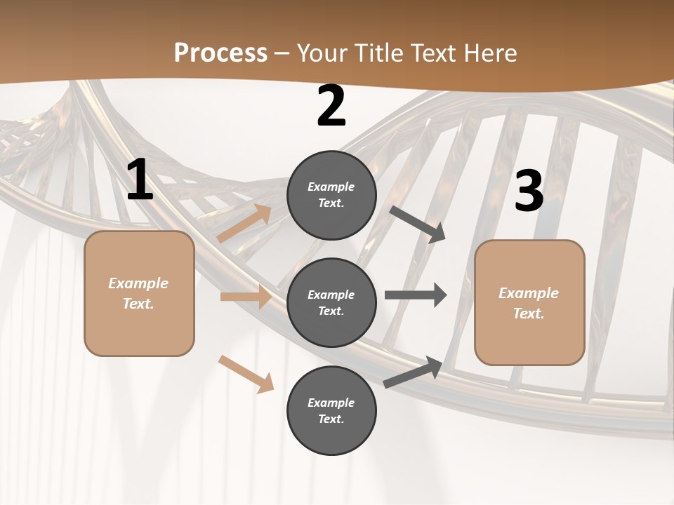 Dna Structure Model On White Surface PowerPoint Template