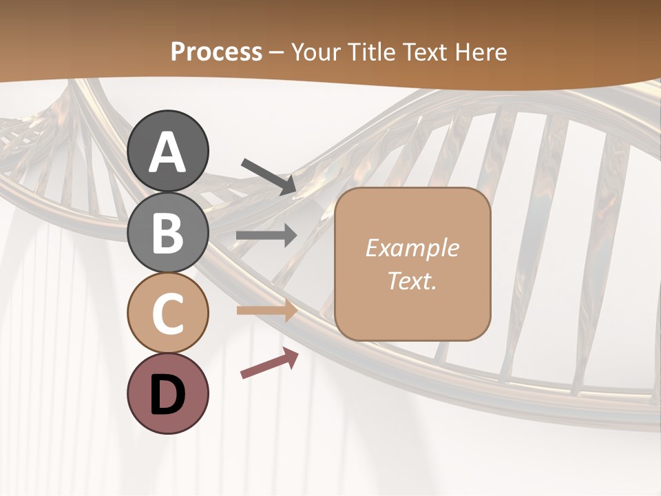 Dna Structure Model On White Surface PowerPoint Template