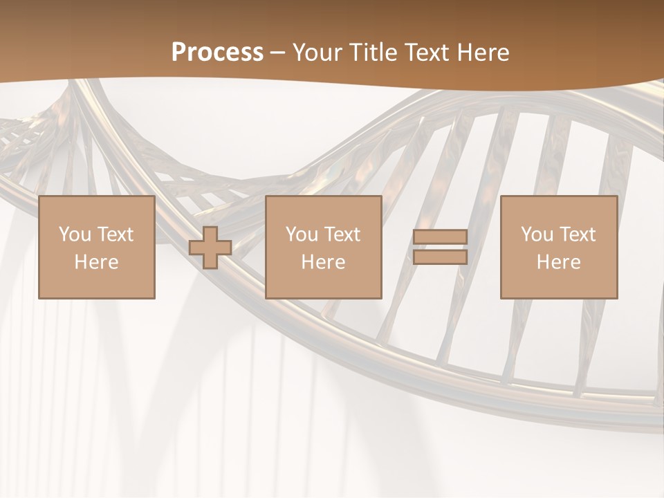 Dna Structure Model On White Surface PowerPoint Template