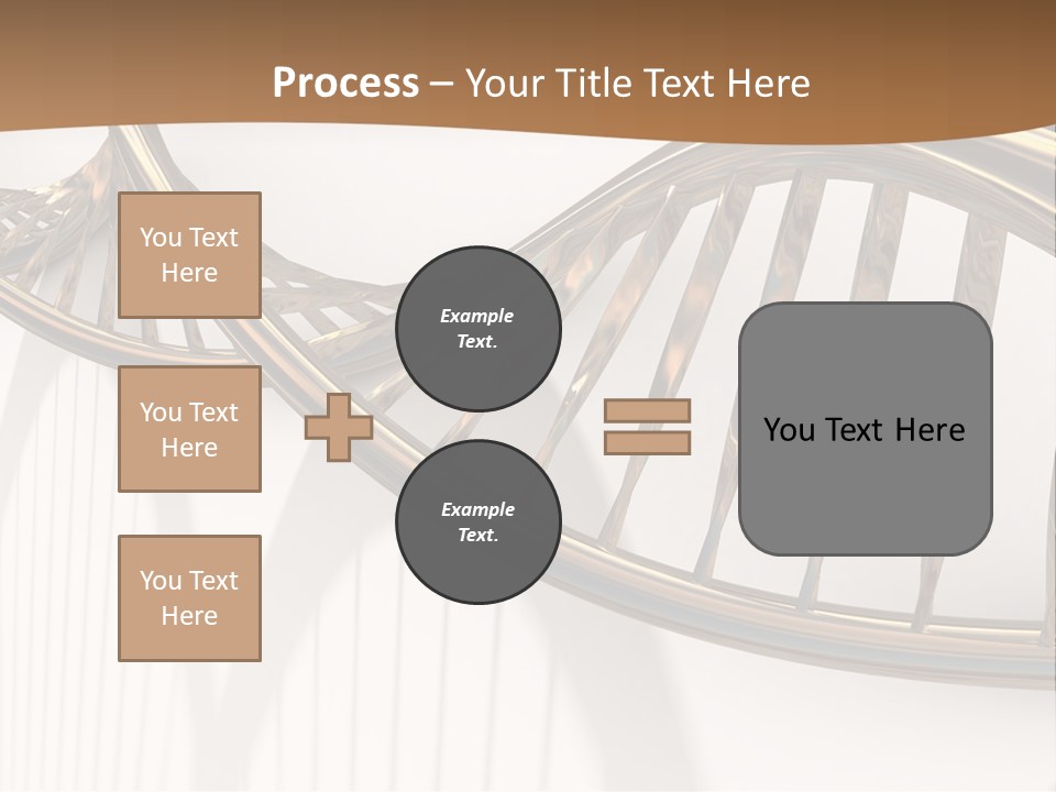 Dna Structure Model On White Surface PowerPoint Template
