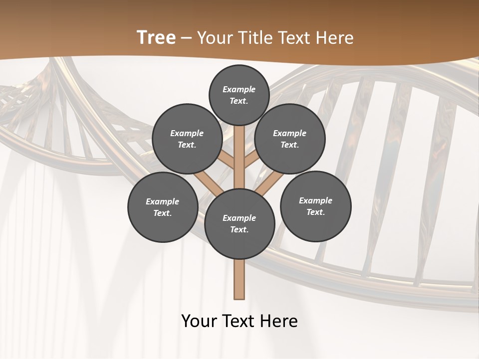 Dna Structure Model On White Surface PowerPoint Template