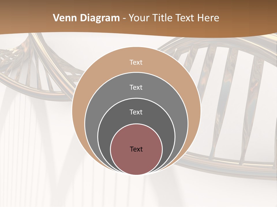 Dna Structure Model On White Surface PowerPoint Template