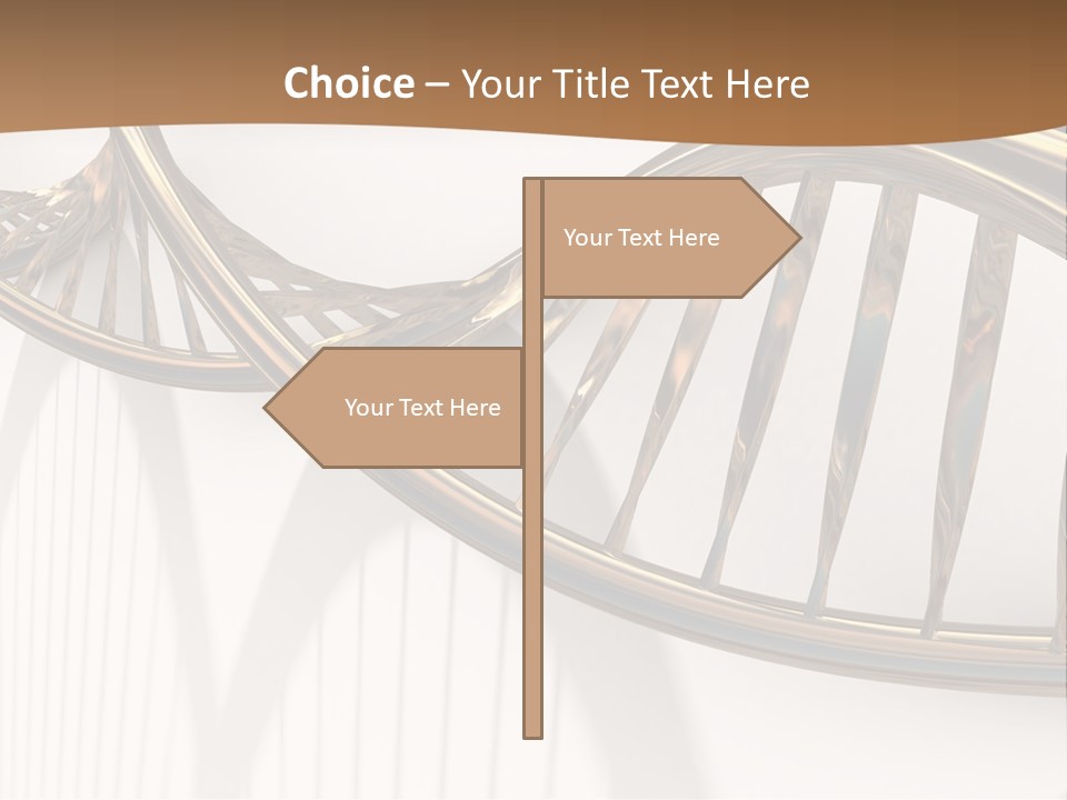 Dna Structure Model On White Surface PowerPoint Template