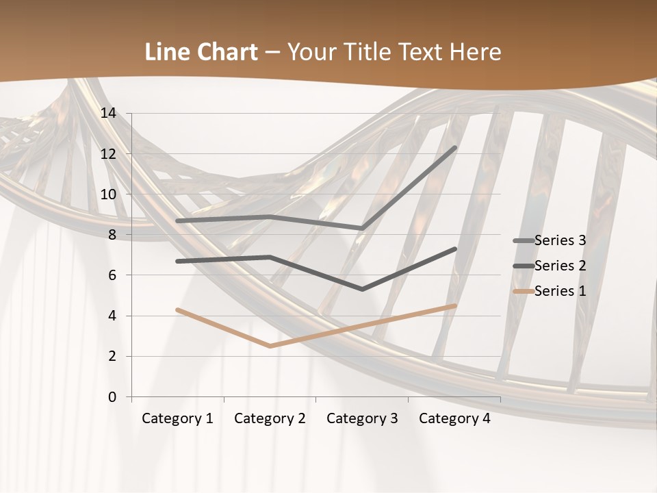 Dna Structure Model On White Surface PowerPoint Template