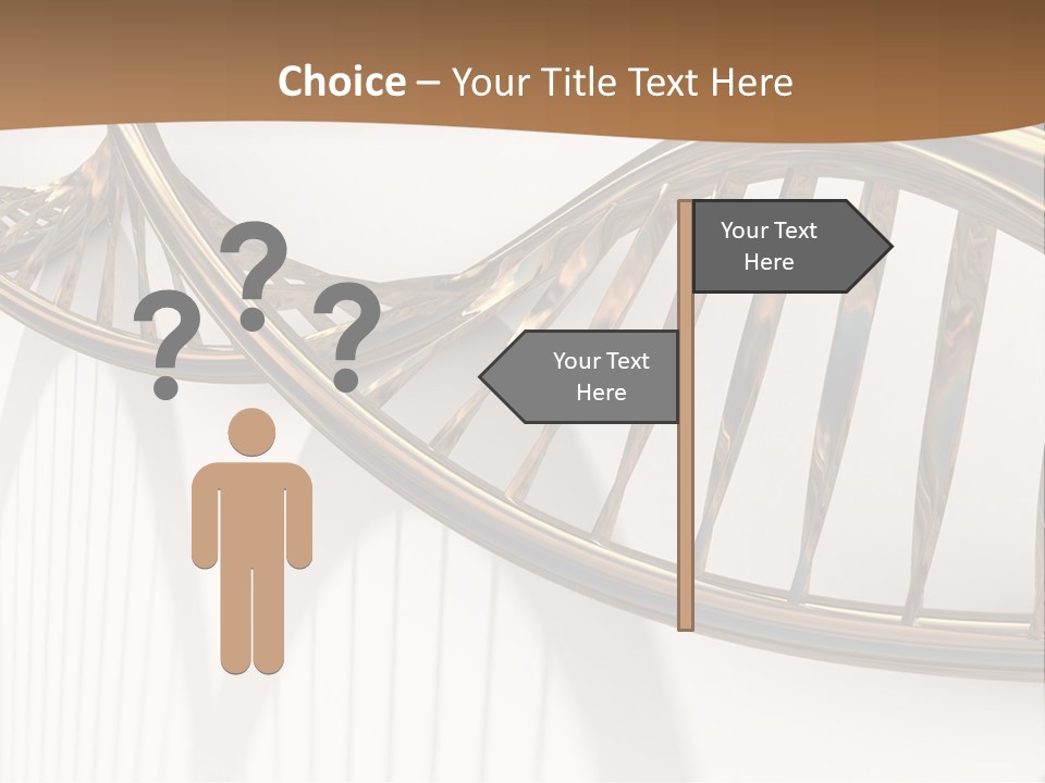 Dna Structure Model On White Surface PowerPoint Template