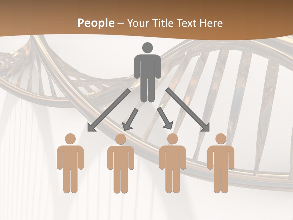 Dna Structure Model On White Surface PowerPoint Template