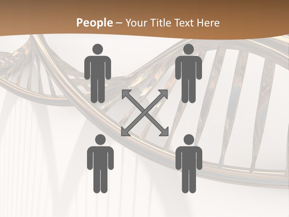 Dna Structure Model On White Surface PowerPoint Template