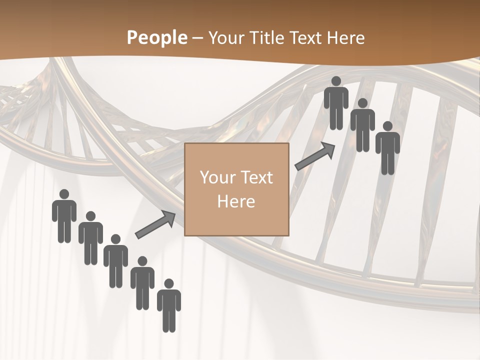 Dna Structure Model On White Surface PowerPoint Template