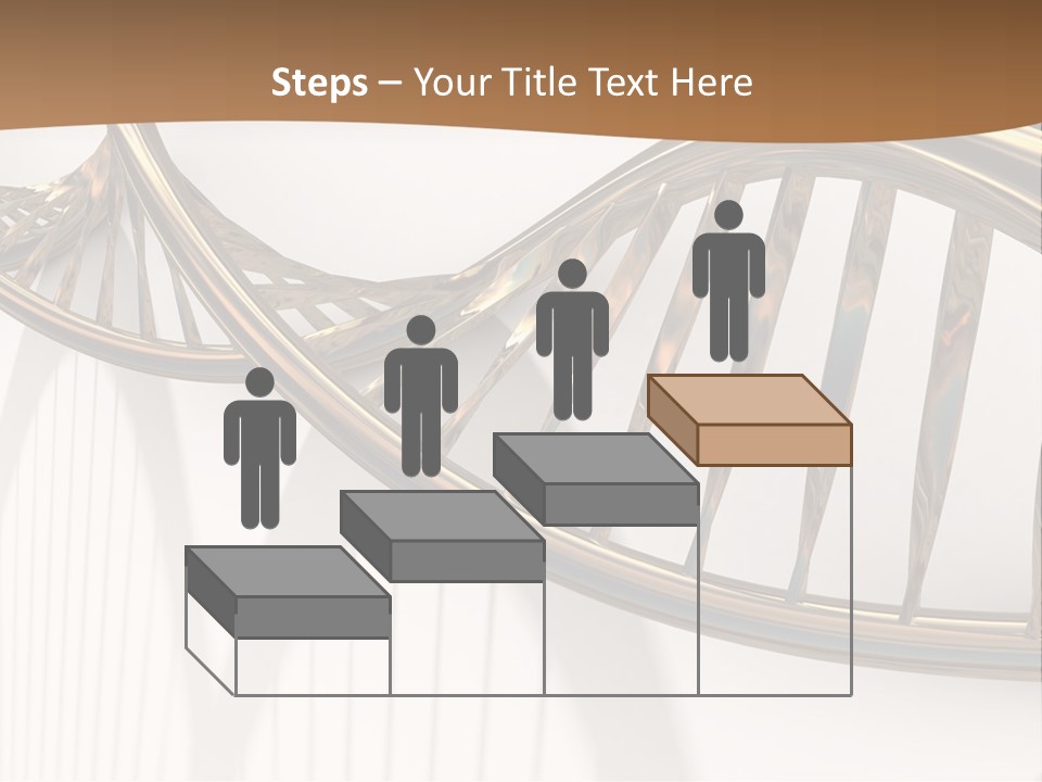 Dna Structure Model On White Surface PowerPoint Template