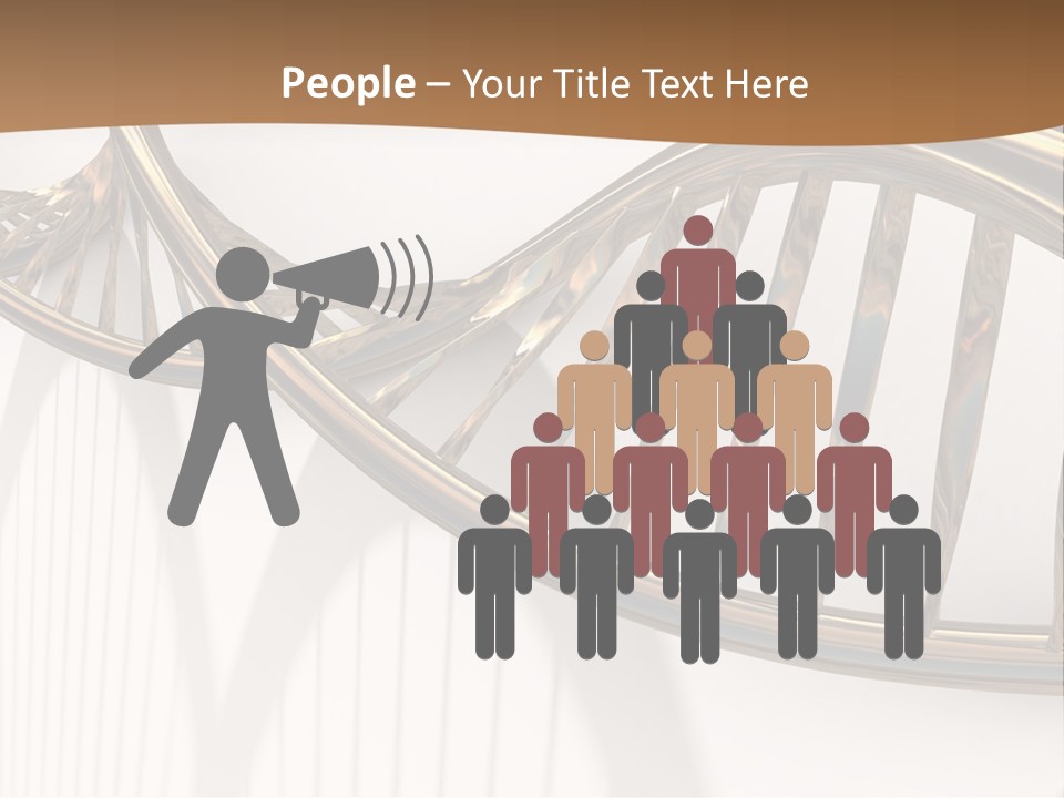 Dna Structure Model On White Surface PowerPoint Template