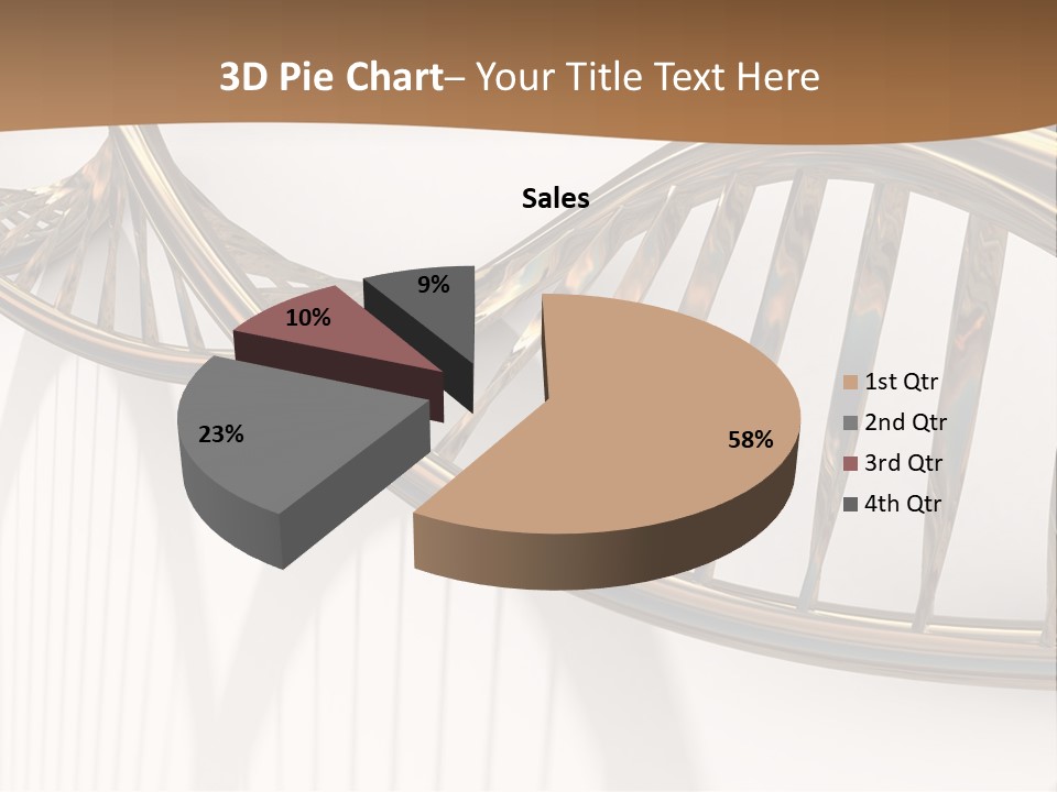 Dna Structure Model On White Surface PowerPoint Template