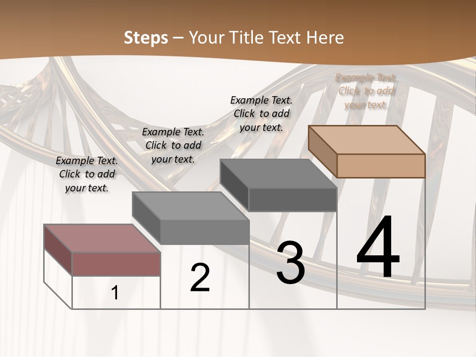 Dna Structure Model On White Surface PowerPoint Template