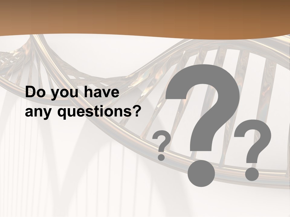 Dna Structure Model On White Surface PowerPoint Template