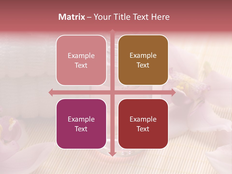 A Bottle Of Perfume Next To A Towel And Flowers PowerPoint Template