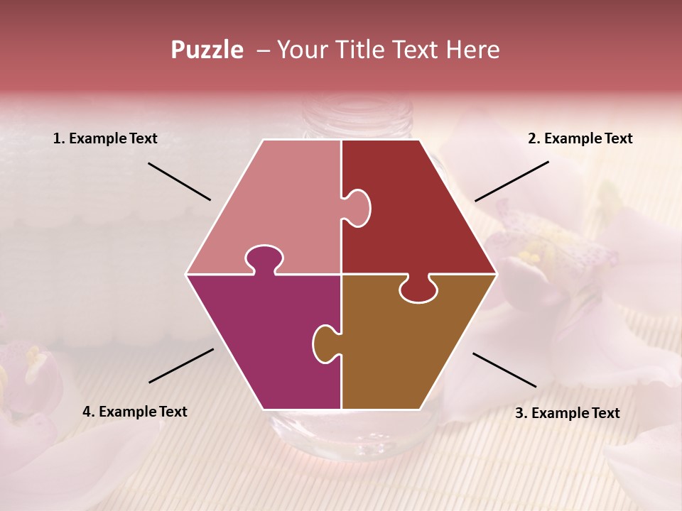 A Bottle Of Perfume Next To A Towel And Flowers PowerPoint Template