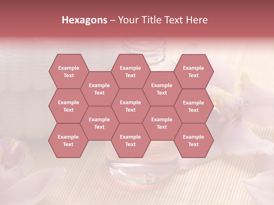 A Bottle Of Perfume Next To A Towel And Flowers PowerPoint Template