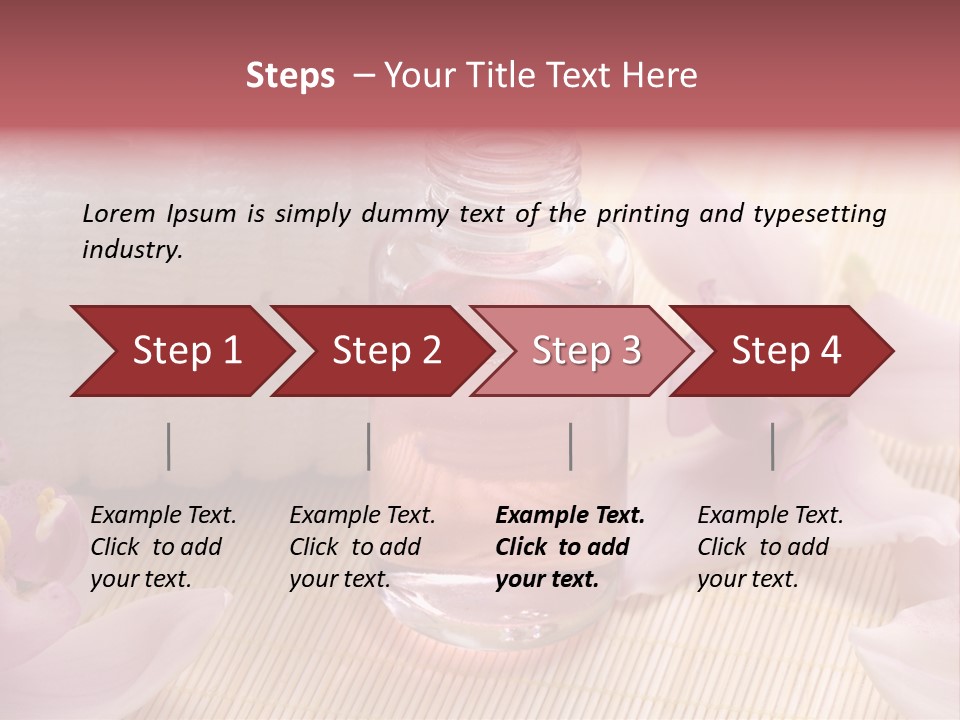 A Bottle Of Perfume Next To A Towel And Flowers PowerPoint Template