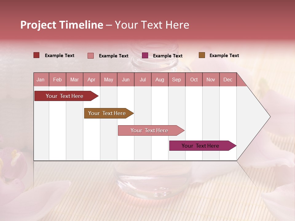 A Bottle Of Perfume Next To A Towel And Flowers PowerPoint Template