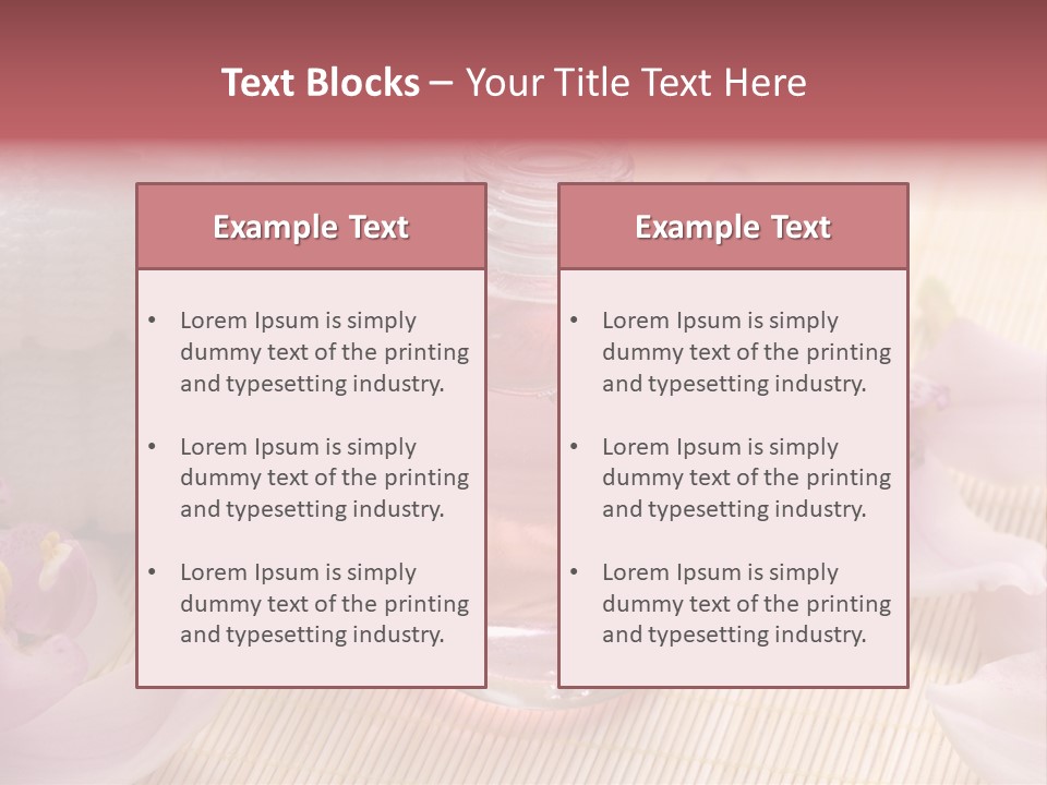 A Bottle Of Perfume Next To A Towel And Flowers PowerPoint Template