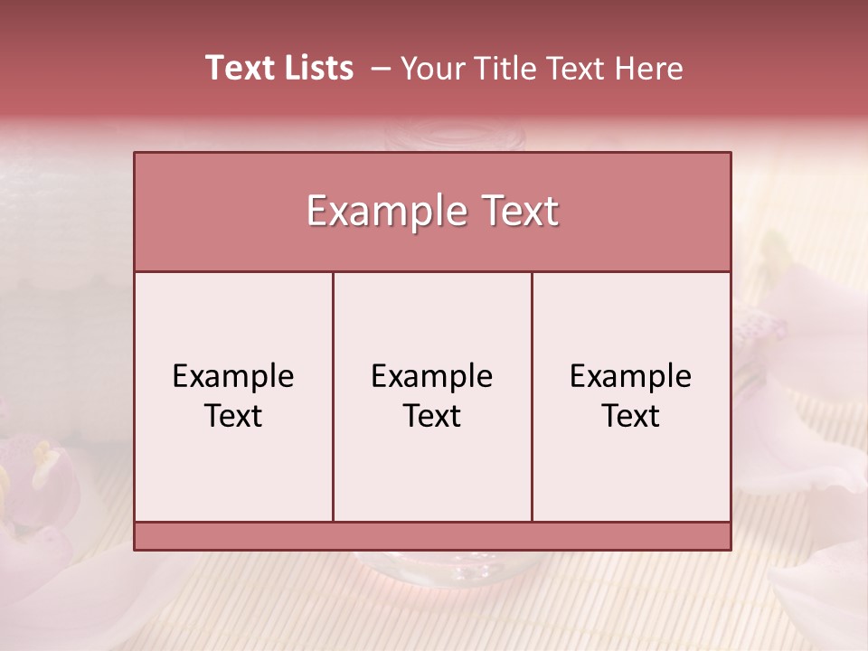 A Bottle Of Perfume Next To A Towel And Flowers PowerPoint Template