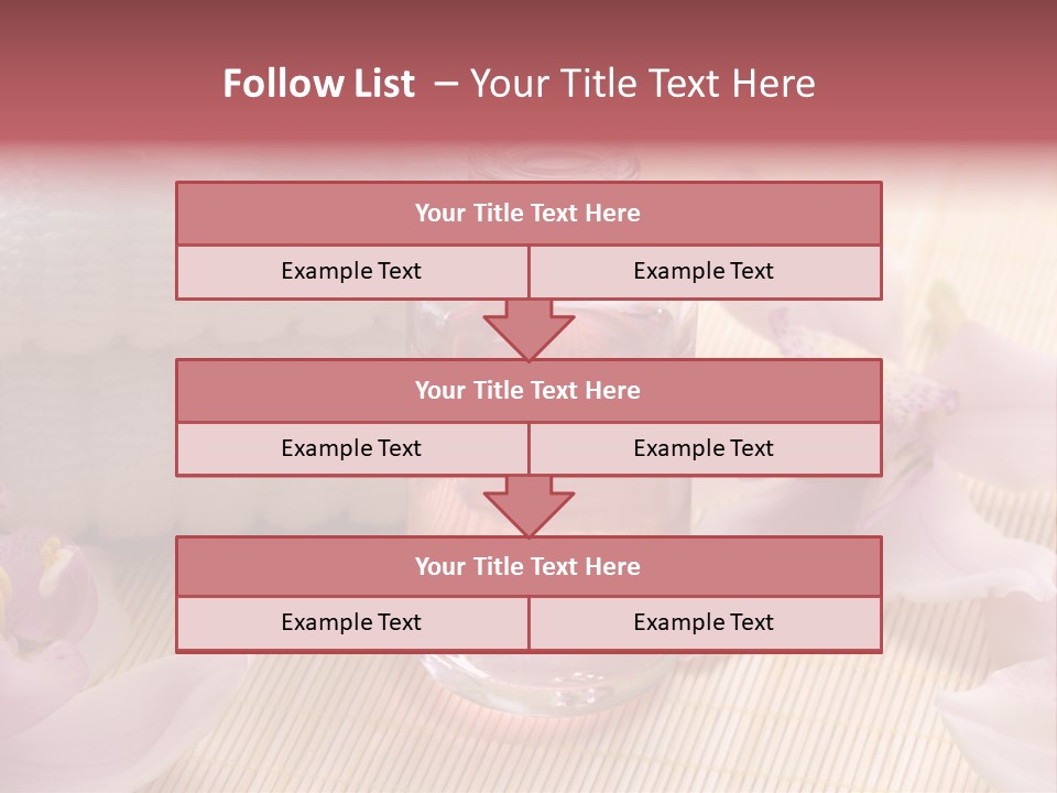 A Bottle Of Perfume Next To A Towel And Flowers PowerPoint Template