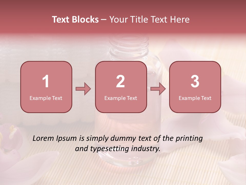 A Bottle Of Perfume Next To A Towel And Flowers PowerPoint Template