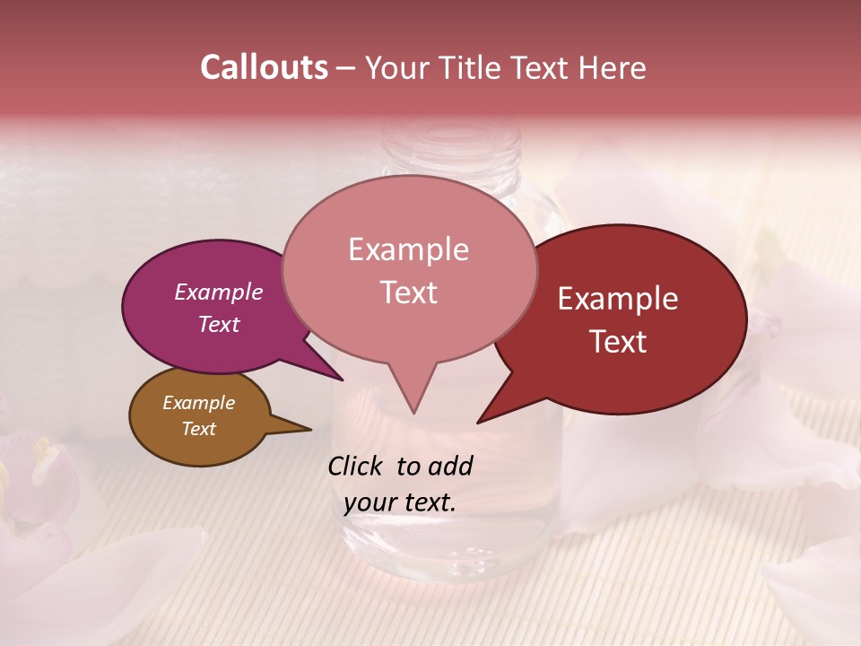 A Bottle Of Perfume Next To A Towel And Flowers PowerPoint Template