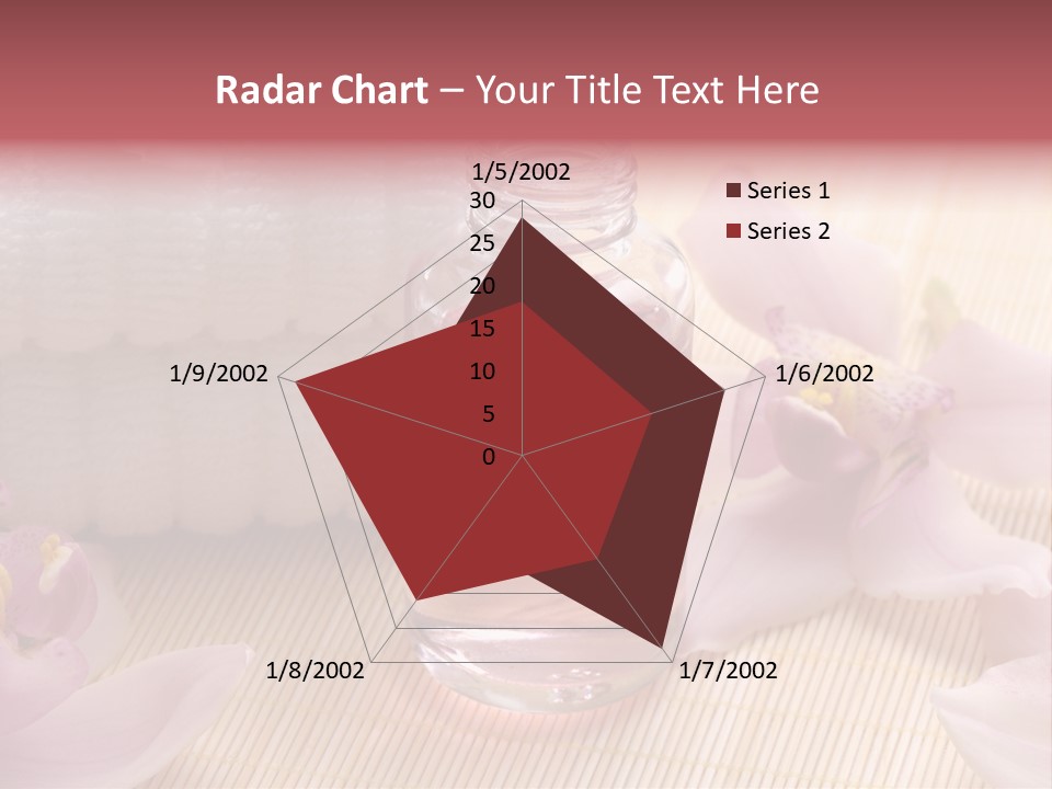 A Bottle Of Perfume Next To A Towel And Flowers PowerPoint Template