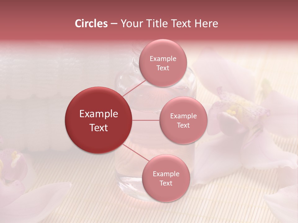 A Bottle Of Perfume Next To A Towel And Flowers PowerPoint Template