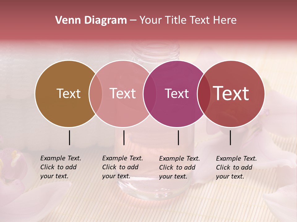 A Bottle Of Perfume Next To A Towel And Flowers PowerPoint Template