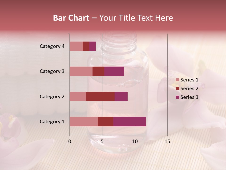 A Bottle Of Perfume Next To A Towel And Flowers PowerPoint Template