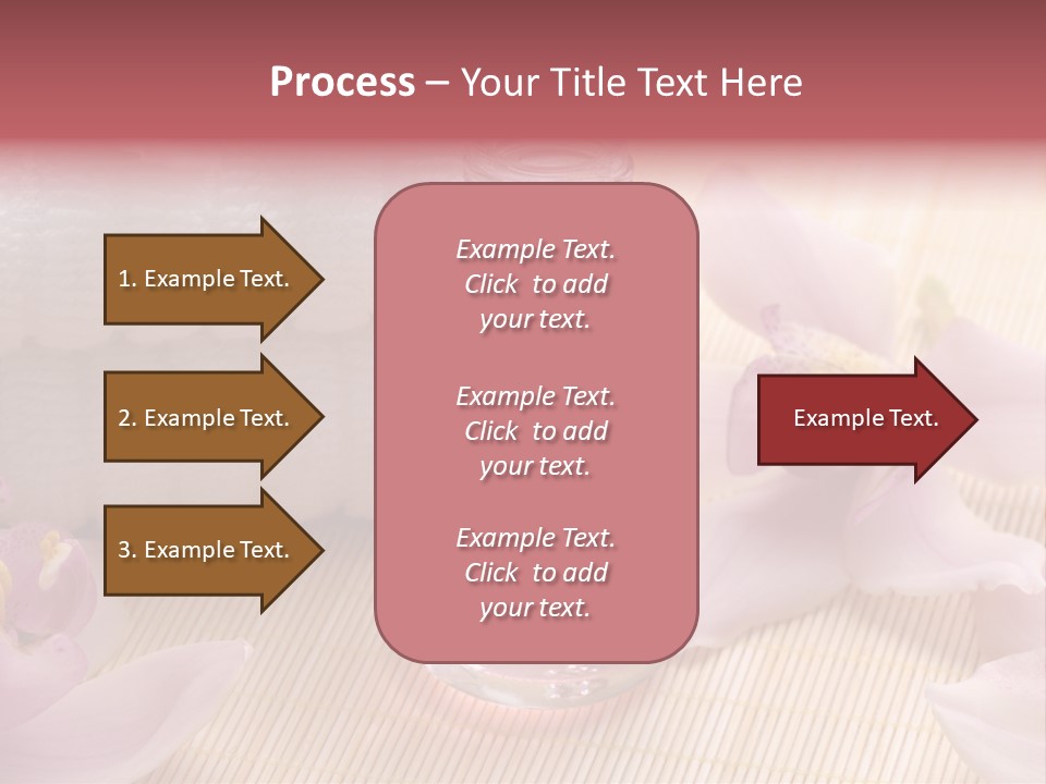 A Bottle Of Perfume Next To A Towel And Flowers PowerPoint Template