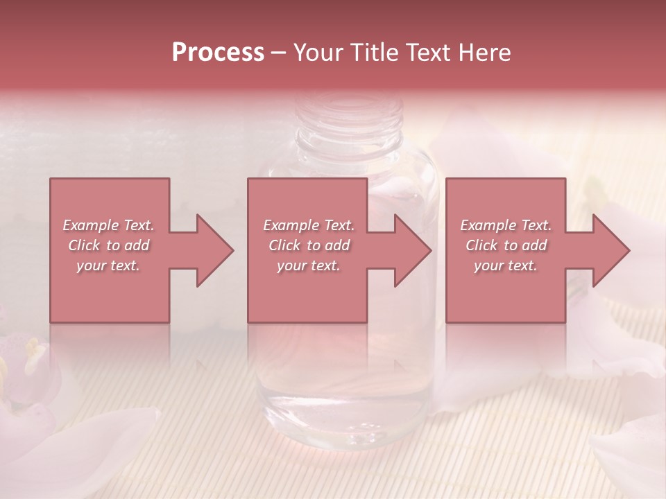 A Bottle Of Perfume Next To A Towel And Flowers PowerPoint Template