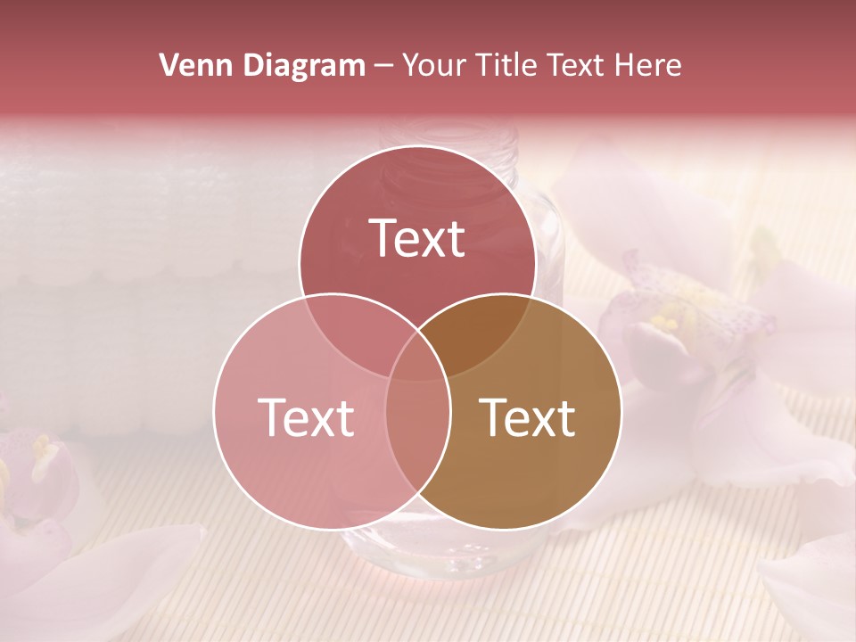 A Bottle Of Perfume Next To A Towel And Flowers PowerPoint Template