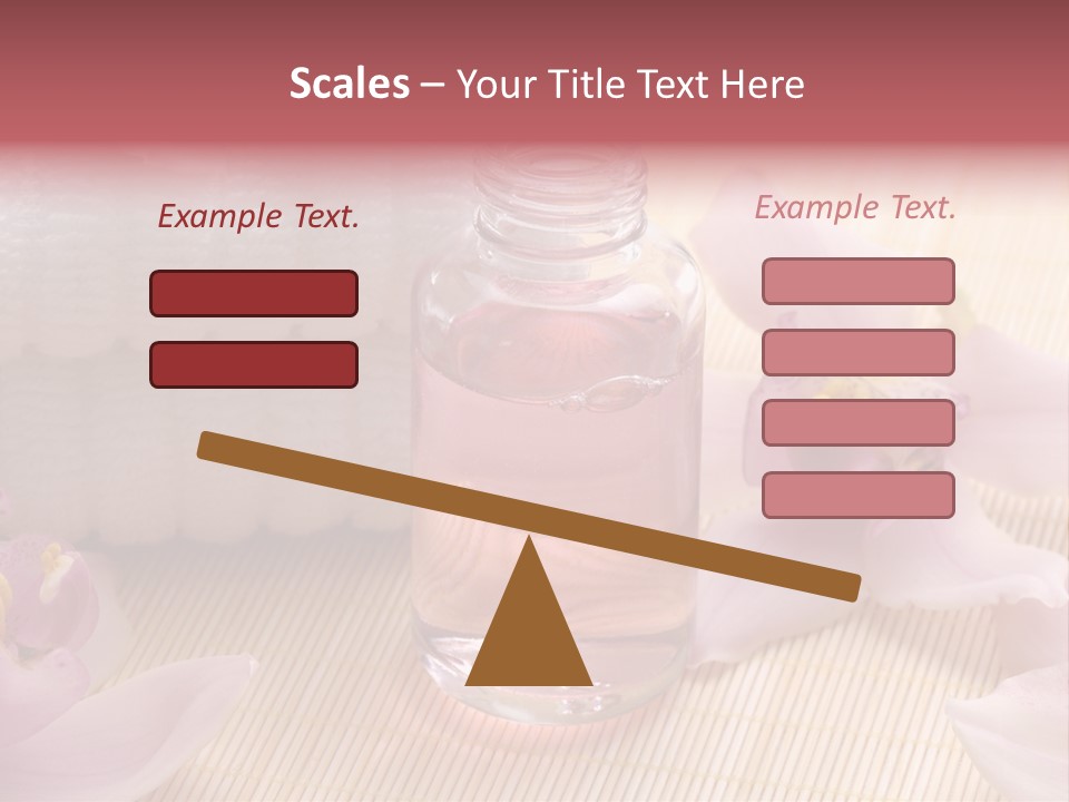 A Bottle Of Perfume Next To A Towel And Flowers PowerPoint Template