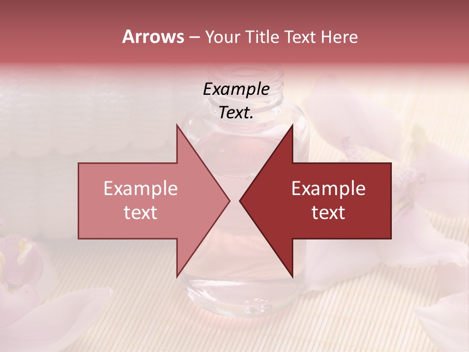 A Bottle Of Perfume Next To A Towel And Flowers PowerPoint Template