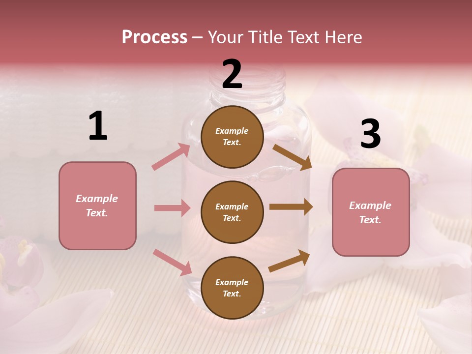 A Bottle Of Perfume Next To A Towel And Flowers PowerPoint Template