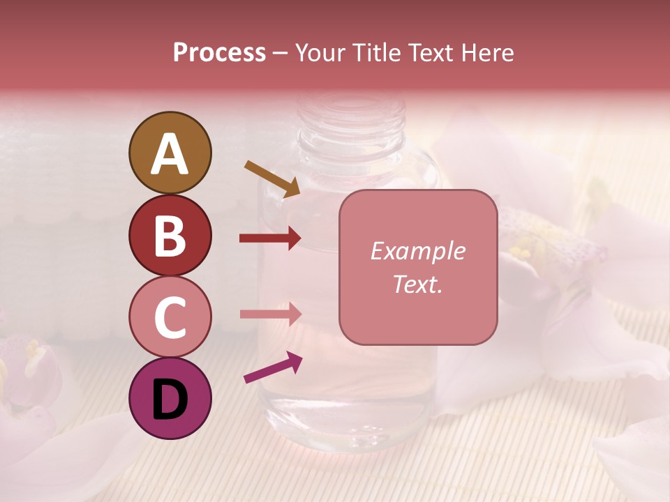 A Bottle Of Perfume Next To A Towel And Flowers PowerPoint Template