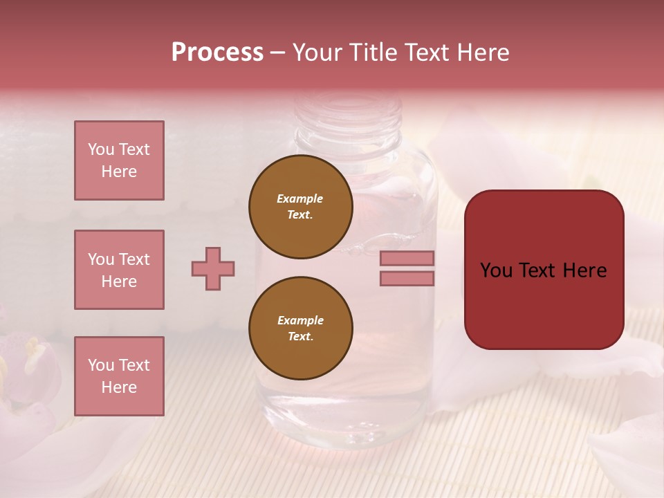 A Bottle Of Perfume Next To A Towel And Flowers PowerPoint Template