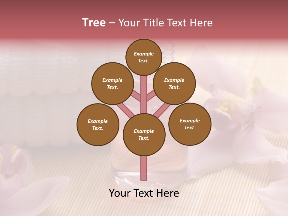 A Bottle Of Perfume Next To A Towel And Flowers PowerPoint Template