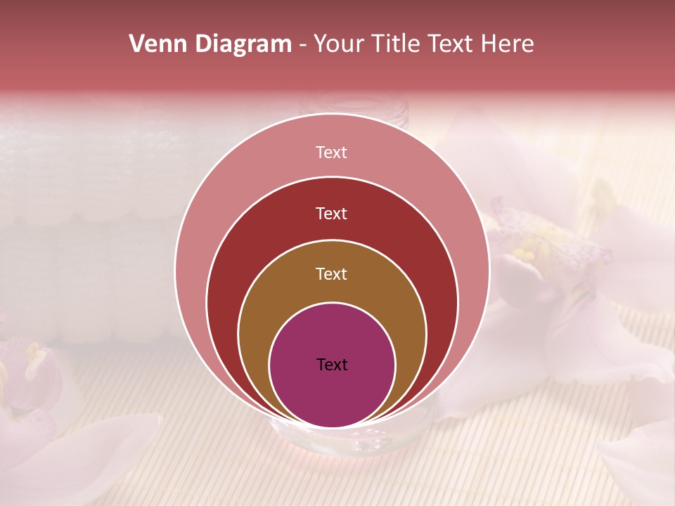 A Bottle Of Perfume Next To A Towel And Flowers PowerPoint Template