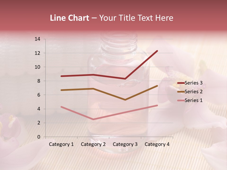A Bottle Of Perfume Next To A Towel And Flowers PowerPoint Template