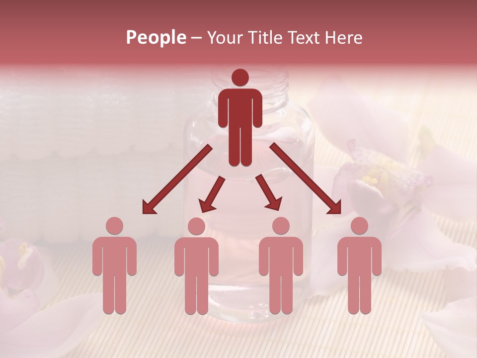 A Bottle Of Perfume Next To A Towel And Flowers PowerPoint Template